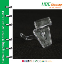 Shop fitting display clear plastic hook